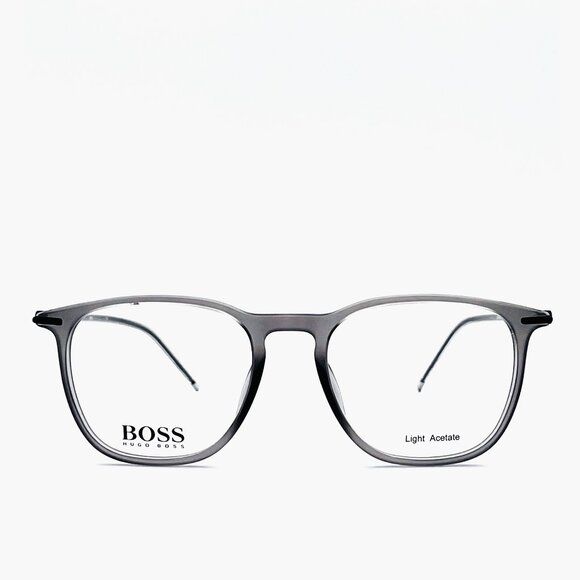 BOSS Unisex Grey Acetate Eyeglasses - Picture 1 of 4